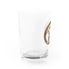 ホゴネコ   NEKOKOKORO のウメ印　ブラウン Water Glass :left