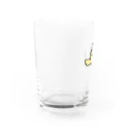 ねむいねむいうさぎ雑貨店の黄色いとりちゃん乗せてって Water Glass :left