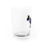 chicodeza by suzuriの花柄シルエット猫 Water Glass :left