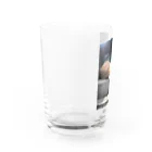 ばにーすぺーの日向ぼっこで寝落ち　近所のわんこ Water Glass :left