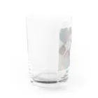 もちもちポメラニアンのにじみダイヤ Water Glass :left