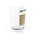 アトリエかのの猫迷彩　カモフラージュ　グリーン Water Glass :left