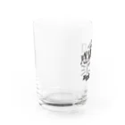 惑星レトロのおもち様ロゴ Water Glass :left