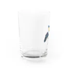 キクチミロのハシビロコウ&チベットスナギツネ Water Glass :left