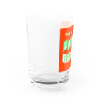 ザ ロングアイランド アパレルの平行四辺形デザイン　グリーン×ホワイト×オレンジ Water Glass :left
