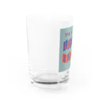 ザ ロングアイランド アパレルの平行四辺形デザイン オレンジ×ネイビー×グレー Water Glass :left