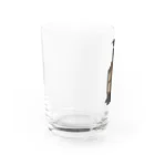 トリさんの休日のレトロなランタンのトリさん Water Glass :left