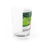 tanukitanukiの寄り添う二人(木の人形) Water Glass :left
