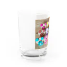 tanukitanukiのカラー子豚(木の人形) Water Glass :left