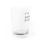 チャーリーのI'm can't speak English Water Glass :left