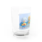 un-petit-pas-ninjinのエア海水浴インコ！ Water Glass :left