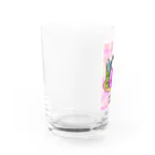 紫キャベツのネイルアート　かぐや姫と月ウサギ Water Glass :left