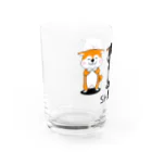 しっぽ堂のSHIBA3飛行機耳の柴犬 Water Glass :left