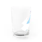 SANKAKU DESIGN STOREの友よ、乾杯しよう！ 青赤 Water Glass :left