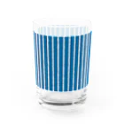 Planet Evansの青と白の縦縞 Water Glass :left