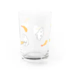 ふるえるとりのうさぎとエビフライが飛び交うグラス Water Glass :left