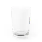 虹色の華のカタカムナ文字と祈り Water Glass :left