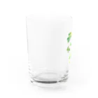 ミウラエツコの曲がりネギとくねり猫 Water Glass :left