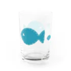 おちえるーむのフェルトのおさかなくん（かぞく） Water Glass :left