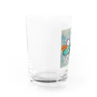 紫キャベツのネコの恋人たち Water Glass :left