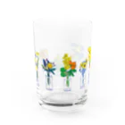 utoiのお花のコップ　イエロー グラス左面