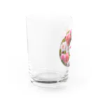 カラフルマルシェのフラワーリース　ピンク系　 Water Glass :left