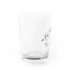 ホワイト&ビスケットのペキニーズのばにらちゃん Water Glass :left