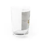 tanuki1gouのコロコロんちょイエロー丸 Water Glass :left
