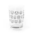 Heart nose DOGSのHeart nose DOGS（横長） Water Glass :left