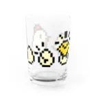 COLORNIXのドットにわとりライン Water Glass :left