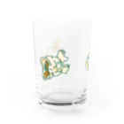 ちぐはぐ屋さんのポップコーン３つ Water Glass :left