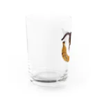 喫茶こぐまやの完熟バナナとサビ猫さん Water Glass :left