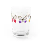 てふのようちえんのスカシジャノメ5種盛り合わせセット Water Glass :left