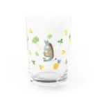 瀬戸めぐみ｜イラストレーター　   のロバとパイン＆シャインマスカット　グラス Water Glass :left