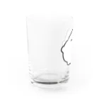 にこにこしろいるか市場 suzuri支店のしろいるかのぐらす Water Glass :left