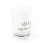 MichWich Designのとんがり帽子の家並み Water Glass :left