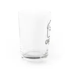 おばけくんSHOPのおばけん・ブラック Water Glass :left