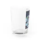 ゆるゆる生きる虎子のよるあじさい Water Glass :left