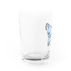 akane_art（茜音工房）のゆるチワワ（ブルー） Water Glass :left