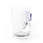 comacofworksのMASK ON＊ブルー Water Glass :left