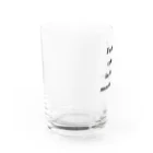 onehappinessのことわざ　笑う門には福来たる Water Glass :left