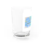 misuto.のろーまじ。時は金なり。ver. (カラフル) Water Glass :left