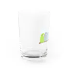 ごま小鳥店の鈴なりマメルリハ Water Glass :left