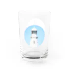 弁天堂の夏の堤防(灯台・ヨット） Water Glass :left