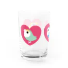 コザクラインコSHOP (kotorigoto/Lovebirdlove)の3 HEART KOZAKURA グラス左面