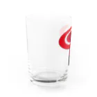 Graphicersの赤い傘 Water Glass :left