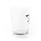 カモメロースタリ東京 Design Goods suzuri店☕️🐤の『カモメロースタリ東京』トレードマーク　グラス Water Glass :left