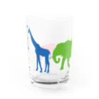 あおぞらのアニマル_メモリ付グラス Water Glass :left