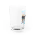 マロマロの夕暮れヨットハーバー Water Glass :left