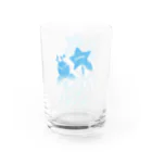 ぱいせー台湾商店のレトログラデ花柄（水色） Water Glass :left